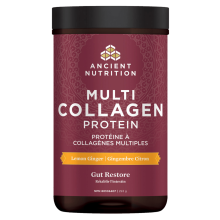Ancient Nutrition Multi Collagen Protein Gut Restore Citron Gingembre, 293g