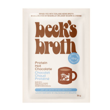 Poudre de bouillon d'os Beck's Broth pour chocolat chaud protéiné, 36g