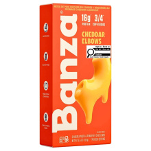 Pâtes de pois chiches Banza coudes + Macaroni au cheddar classique, 156g.
