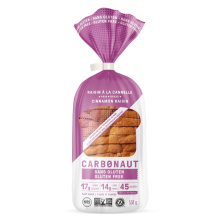 Pain à la cannelle et aux raisins sans gluten Carbonaut Keto, 550g