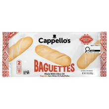 Cappello’s Gluten Free Baguettes Made with Olive Oil, 2 Loaves