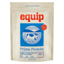 Poudre de protéine isolée de boeuf nourri à l'herbe Equip Prime Protein sans saveur, 630g