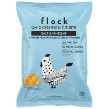 Croustilles de peau de poulet Flock Sel & Vinaigre, 71g