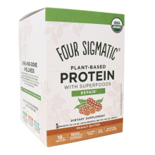 Protéine à base de plantes Four Sigmatic biologique avec adaptogènes Beurre d'arachide, 10 paquets