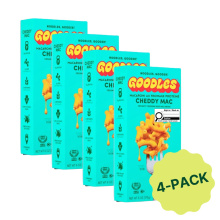 Mac and Cheese Protéinés Goodles Crémeux au Cheddar, 4 Paquets, 170g