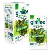Donnez-moi un pack de collations GimMe Organic au riz grillé avec sel de mer et huile d'avocat, 5 packs. 