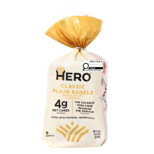 Hero Low-Carb Bagels Classic Plain, 5 Bagels