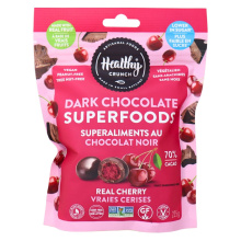 Santé Craquement Vegan Chocolat Noir Superfoods Véritable Cerise, 235g