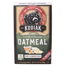 Flocon d'avoine riche en protéines à l'érable et à la cassonade Kodiak, 6 sachets