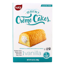 Gâteaux à la crème sans gluten Katz à la vanille, paquet de 6