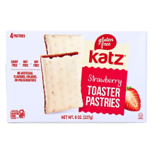 Pâtisseries sans gluten pour grille-pain Katz à la fraise, paquet de 4