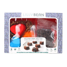 Kit de pâtisserie végétalien et sans gluten Molten Lava Chocolate Cake de Lillybean, 448g