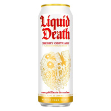 Liquid Death Sparking Water Cherry Obituary, 568ml