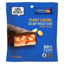 Petits secrets barres de nougat crémeux arachides caramel, 110g