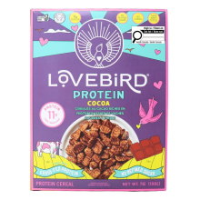 Céréales Lovebird à haute teneur en protéines nourries à l'herbe au cacao, 198g