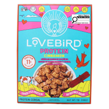 Céréales à haute teneur en protéines à la cannelle Lovebird, 198g, nourries à l'herbe.