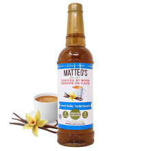 Sirop de café barista sans sucre French Vanilla de Matteo, 750ml