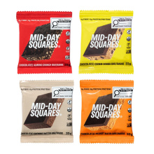 Barre de chocolat végétalienne Mid-Day Squares, variété de 4 barres.