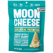Moon Cheese Croustillant Collation au Fromage Ail et Parmesan, 56,6g