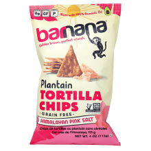 Croustilles de plantains sans grains Barnana, sel rose de l'Himalaya, 113g