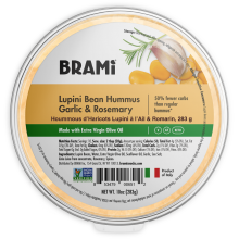 Houmous de fèves de lupini Brami à l'ail et au romarin, 283g