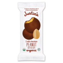 Cups au beurre d'arachide et au chocolat au lait de Justin, 40g