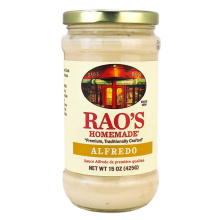 Sauce Alfredo de qualité supérieure fait maison de Rao, 425g.