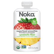 Noka Délicieuse Smoothie Biologique Superfood + Fibres Prébiotiques Fraise Ananas, 120g