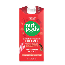 Nutpods Crème à base d'amandes et de noix de coco sans sucre ajouté et sans produits laitiers saveur Moka Peppermint, 330 mL