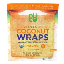 Nuco 7,5 po Turmeric Coconut Paleo Wraps, Paquet de 5
