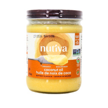 Huile de noix de coco Nutiva saveur beurre, 414ml