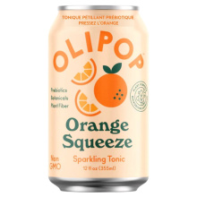 OLIPOP Tonic Pétillant Prébiotique à Faible Teneur en Sucre Orange Pressée, 355mL