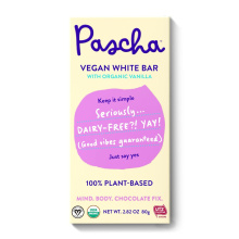 Barre blanche végétalienne bio Pascha, 80g