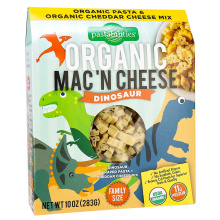 Pâtes bio Pastabilities Mac 'n Cheese en forme de dinosaures, grand format familial, 283g