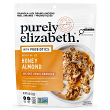 Granola aux graines anciennes Purely Elizabeth Miel Amande + Probiotiques, 227g