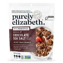 Granola probiotique au chocolat et sel de mer de Purely Elizabeth, 227g. 