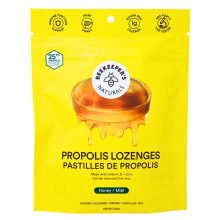 Pastilles à la propolis avec du miel à faible teneur en sucre de Beekeeper's Naturals, 14 paquets.