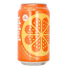 Poppi Soda Prébiotique Orange, 355ml