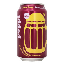 Soda Prebiotique Poppi Bière de Racine, 355ml