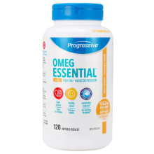 OmégaEssentiels Progressif + D3 Huile de poisson, 120 Capsules molles