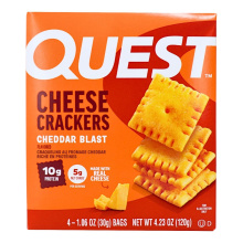 Craquelins au fromage Quest High Protein Cheddar Blast, paquet de 4
