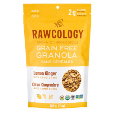 Rawcology Graine-free Granola Citron Gingembre avec Camu Camu, 200g