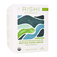 Rishi Tea & Botanicals Thé vert biologique Matcha Super Green, 15 sachets