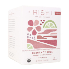 Rishi Tea et Botanicals Mélange Botanique Bio Bergamote Rose, 15 Sachets