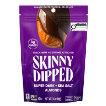 Amandes trempées maigres Super Dark + Sel de mer, 99g