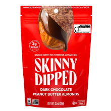 Amandes trempées minces au beurre d'arachide noir, 99g
