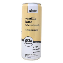 Slate High Protein Iced Coffee Vanilla Latte, 325mL