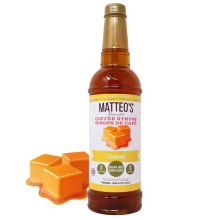 Les sirops de café Barista Style sans sucre de Matteo, saveur caramel, 750mL.
