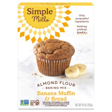 Simple Mills Mélange de Cuisson à la Farine d'Amandes Sans Grains pour Muffins et Pain à la Banane, 255g