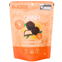 Sana Vie Sucrée Bouchées Protéinées au Chocolat Noir Sans Sucre Ajouté Orange, 100g